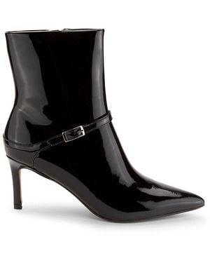 Saks Fifth Avenue 68Mm Nellie Patent Leather Ankle Boots - Black