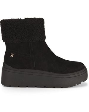 Tommy Hilfiger Peleiz 50Mm Suede Ankle Boots - Black