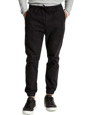 Stitch's Jeans Loose Fit Washed Twill Joggers - Black