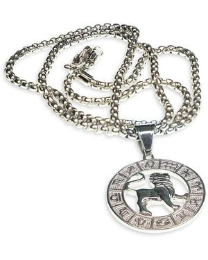 jean claude Dell Arte Stainless Steel Zodiac Necklace - Metallic