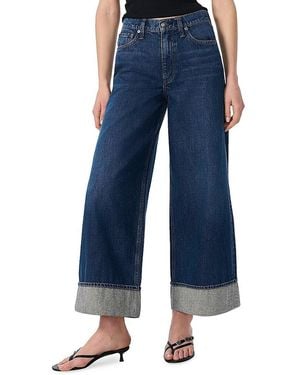 Rag & Bone Sofie High-Rise Cuffed Wide-Leg Jeans - Blue