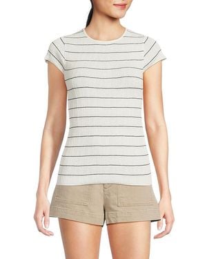 A.L.C. A. L.C. Sam Striped Cotton-Blend Top - White
