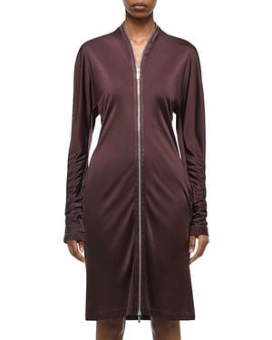 Helmut Lang Infinity Zip-Up Dress - Brown
