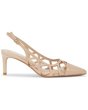 Saks Fifth Avenue Josephine 70mm Leather Cutout Slingback Court Shoes - Natural