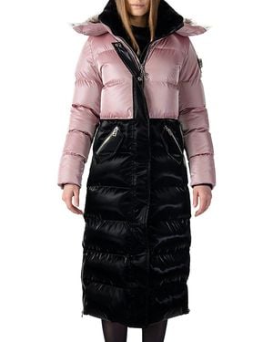 Woodpecker Faux Fur Longline Puffer Parka - Black