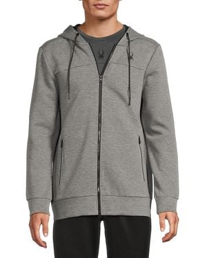 Spyder 'Heathered Zip Front Hoodie - Grey