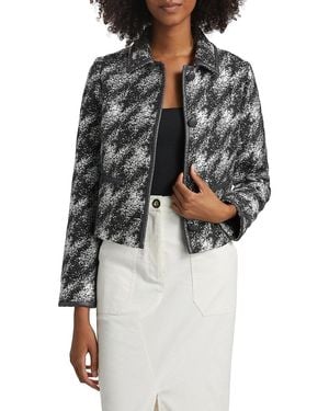 If Only Studio Two-Tone Crop Jacket - Grey