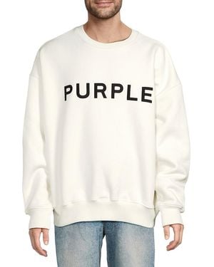 Purple Brand Brand Logo Fleece Sweatshirt - Natural