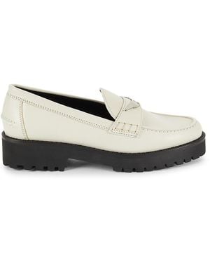 Zadig & Voltaire Joecassin Logo Leather Loafers - White
