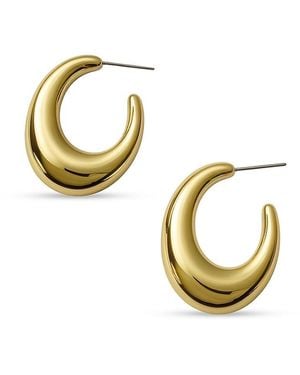 Fifth & Dune Goldtone Bubble Half Hoop Earrings - Metallic