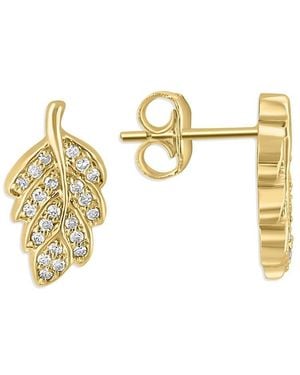 Effy 14K & 0.17 Tcw Diamond Earrings - Metallic