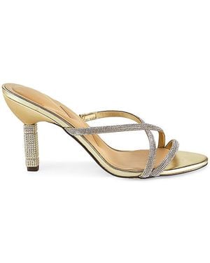 Charles David 53mm Carolyn Embellished Strap Sandals - Metallic