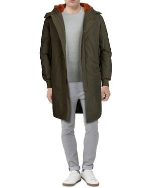 Cole Haan Heavy Tech Faux-fur Hooded Parka - Green