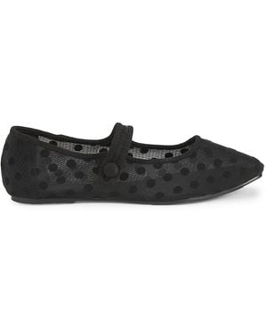 Saks Fifth Avenue Dot Ballet Flats - Black
