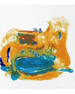 Susana Recio ''mundo Líquido Ii'' Mixed On Foam Cardboard, 20'' X 20'' - Blue