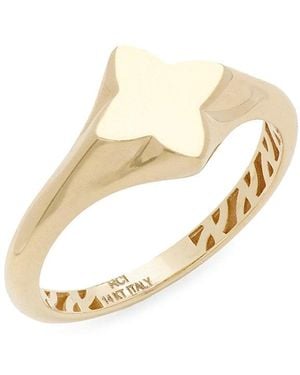 Saks Fifth Avenue 14K Star Signet Ring - White