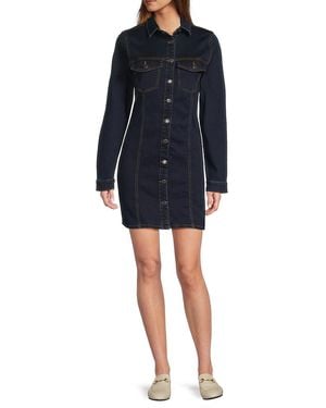 Noisy May Cotton-blend Sheath Minidress - Blue