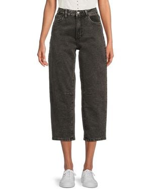 Joe's Jeans Relaxed Barrel Cropped Jeans - Black
