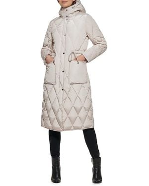 Kenneth Cole Quilted Puffer Stadium Jacket - Natural