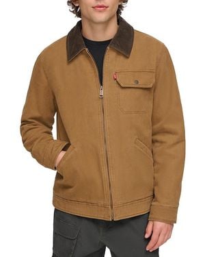 Levi's Corduroy Collar Canvas Cotton Depot Jacket - Brown