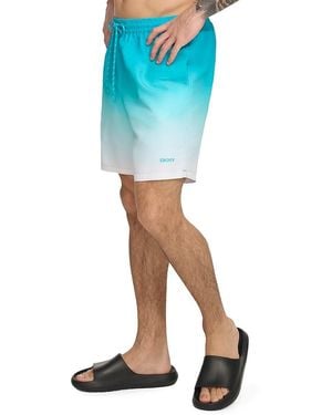 DKNY Ombré Drawstring Swim Shorts - Blue
