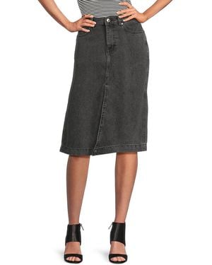 DL1961 Lexie Denim Midi-Skirt - Black