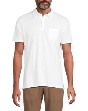 Slate & Stone Solid Pocket Polo - White