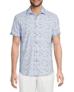 Robert Graham Myers Bar Print Shirt - Blue