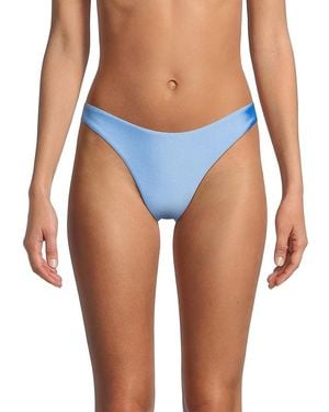 MILLY Margot Gloss Bikini Bottoms - Blue