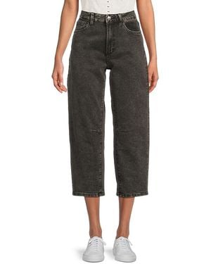 Joe's Jeans Relaxed Barrel Cropped Jeans - Black