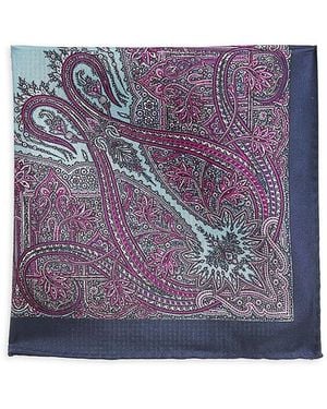 Robert Graham Persian Paisley Silk Pocket Square - Blue