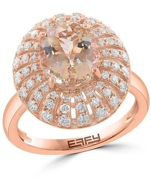 Effy 14K Morganite & Diamond Ring - White