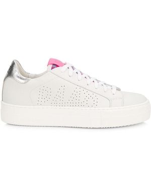 P448 Thea 38Mm Metallic Leather Platform Sneakers - Pink
