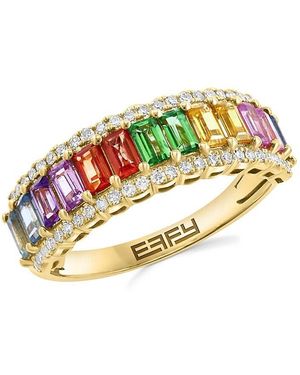 Effy 14K, Multi & Diamond Band Ring - Metallic