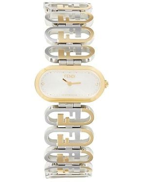 Fendi O'Lock Stainless Steel & 0.18 Tcw Diamond Bracelet Watch/28Mm X 15Mm - White