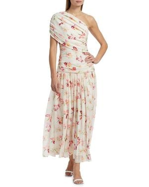 Nicholas the Label Gaia Floral One-Shoulder Maxi Dress - Natural