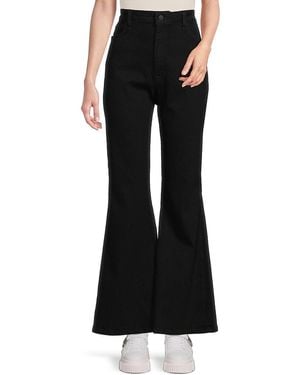 Hudson Jeans Heidi High Rise Flare Jeans - Black