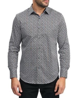 Robert Graham Spun Out Long-sleeve Button-front Shirt - Gray