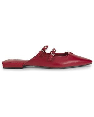 DKNY Cahana Leather Mary Jane Mules - Red