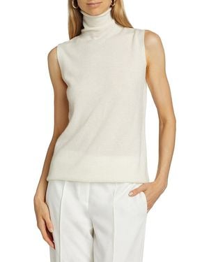 Saks Fifth Avenue Collection Cashmere Turtleneck Vest - White