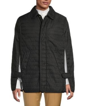 Valentino Quilted Chore Coat - Black