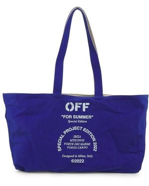 Off-White c/o Virgil Abloh Logo Reversible Tote Bag - Purple