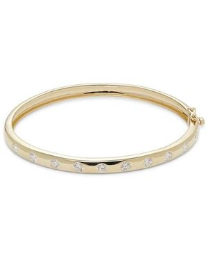 Saks Fifth Avenue Goltone & 1.5 Tcw Lab-Grown Diamond Bangle Bracelet - Metallic