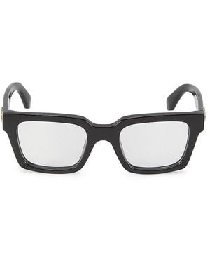 Off-White c/o Virgil Abloh 50Mm Transparent Lens Square Plastic Eyeglasses - Black