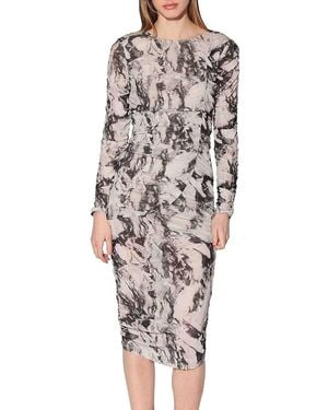 Walter Baker Josey Abstract Midi Bodycon Dress - White