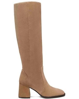 Stuart Weitzman Nola 75Mm Block Heel Suede Knee High Boots - Brown