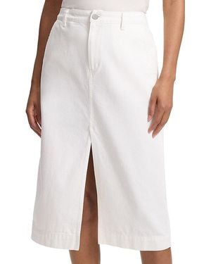 Theory Denim H-Line Midi-Skirt - White