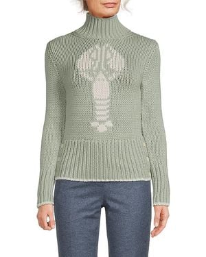 Thom Browne Highneck Graphic Sweater - Green