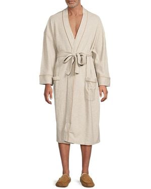 Saks Fifth Avenue Waffle Knit Bath Robe - Natural