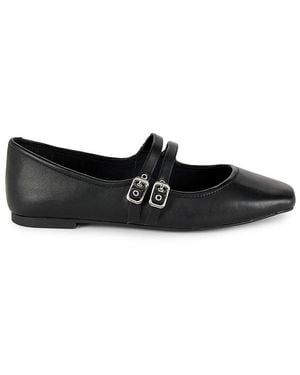 Kenneth Cole Jasmine Leather Mary Janes - Black